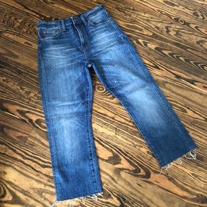Madewell Perfect Fall Jean - cropped raw hem